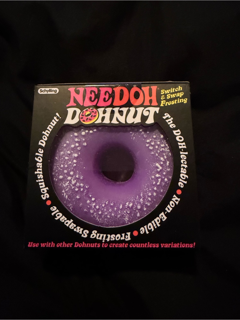 Schylling Needoh Donut Purple Squishy Toy